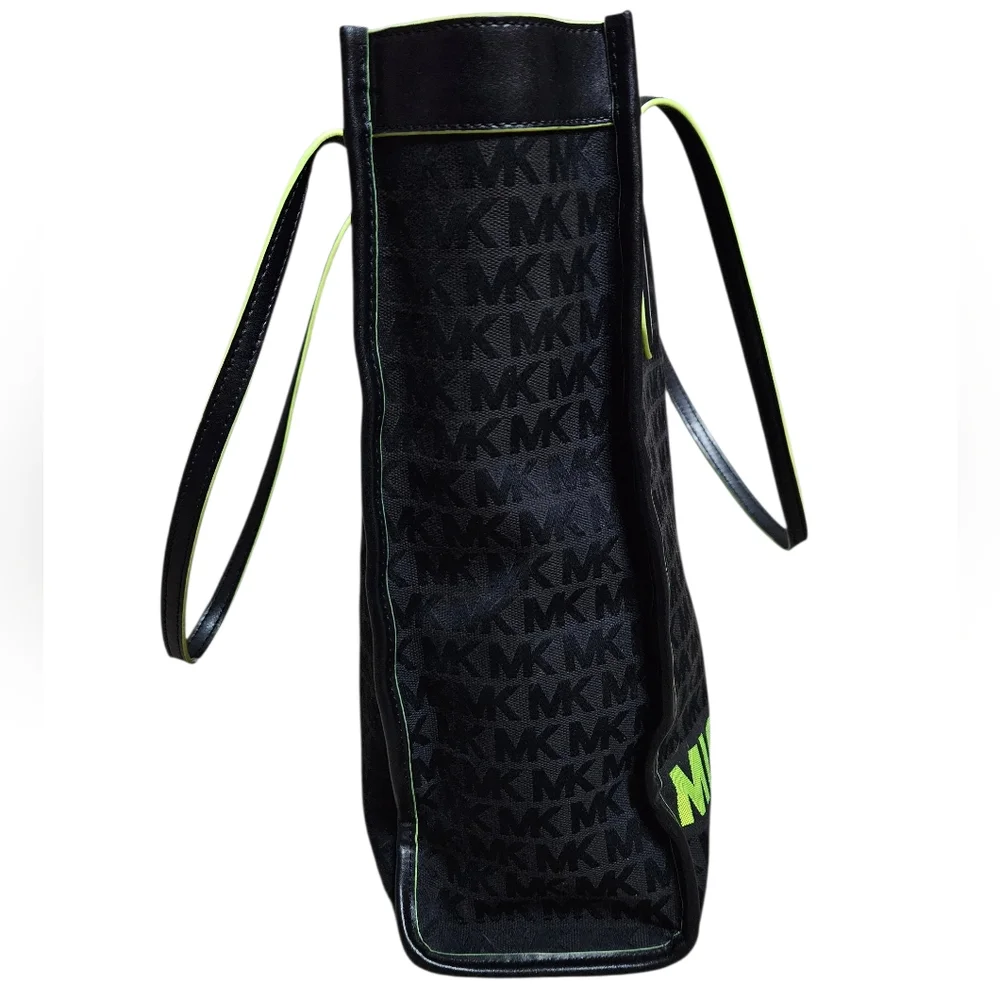Michael Kors | Bay Large Woven Canvas Tote Bag | Shoulder Bag | Neon | Womens - Picture 7 of 12